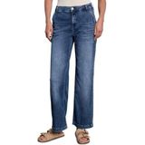 Street One - Studio F379078 - Damesjeans - Donkerblauw - Hoge Taille - Brede Pijpen