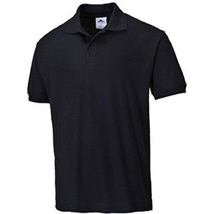 Portwest Polo Shirt Polyester & Katoen Ribgebreide kraag Zwart Medium Ref B210BLKMED