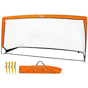 AKTIVE Opvouwbaar voetbaldoel voor kinderen, trainingsaccessoires, voetbaldoel maat 200 x 100 x 100 cm, inclusief 4 haringen, outdoor spelen voor kinderen (54119)