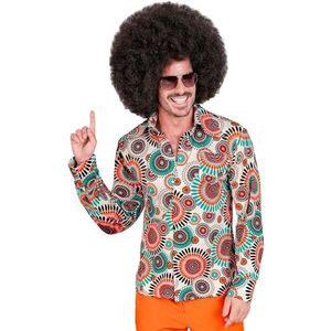 WIDMANN MILANO PARTY FASHION - Jaren 60 overhemd voor heren, hippie, reggae, Flower Power, Disco Fever, Schlagermove