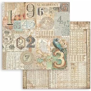 Stamperia Scrapbooking Double Face Sheet - Fortune numbers