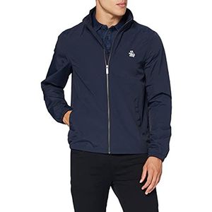 Original Penguin Heren lichtgewicht sticker Pete Blouson jas, blauw (donkere saffier 413), klein (maat: S), Blauw (Donker Saffier 413), S