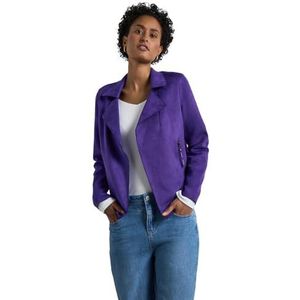 STREET ONE Open velours jas, Deep Lilac, 44