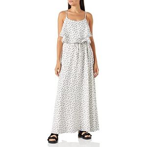 myMo Maxi-jurk voor dames met allover-print, wolwit zwart, XL