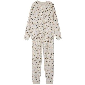 NAME IT NWOVISMAS LS NIGHTSET R1 Women, wit (whitecap gray), M