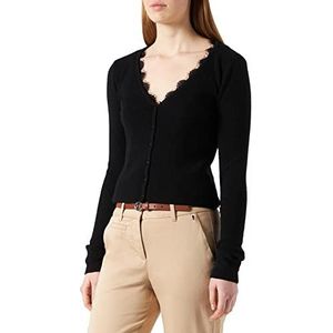 Desires Dames DITA Lace Cardigan Sweater, Zwart, XL