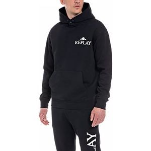 Replay Heren hoodie met capuchon, Black 098, S