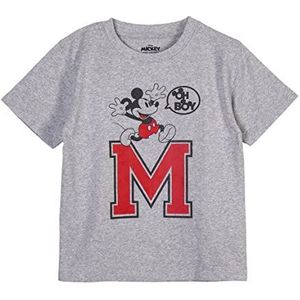 CERDÁ LIFE'S LITTLE MOMENTS Mickey Mouse T-shirt voor jongens, 2 stuks, met korte mouwen, ideaal voor de zomer, katoen, 100% van Disney officieel gelicentieerd, grijs, normaal