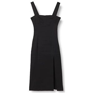 Pinko Vriendelijke jurk van linnen, stretch, casual damesjurk, Z99_Zwart Sedan, 36 NL