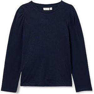 NAME IT Meisjes Nkflilde Ls Slim Top Pb shirt met lange mouwen, Dark Sapphire, 122/128 cm