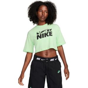 Nike Dames W NSW Crop Tee Gls, Vapor Green/Black, FZ4635-376, 2XL