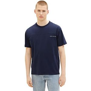 TOM TAILOR Denim Uomini T-shirt 1035586, 10668 - Sky Captain Blue, XS