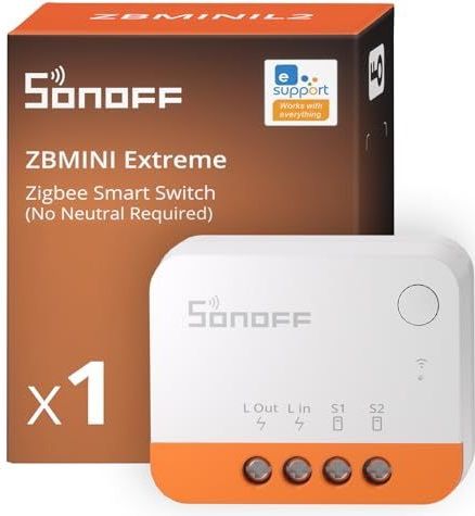 SONOFF Zigbee Smart Switch, geen neutrale geleider nodig, werkt met Alexa & Google Home, vereist Zigbee-gateway