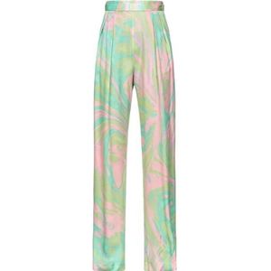 PENATI broek satijn Splash Print, Sn2_Mult.Groen/Roze, 44 NL