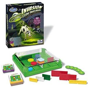 Thinkfun Invasion of the Cow Snatchers - Gezelschapsspel voor kinderen vanaf 6 jaar met 60 uitdagingen en magnetische UFO