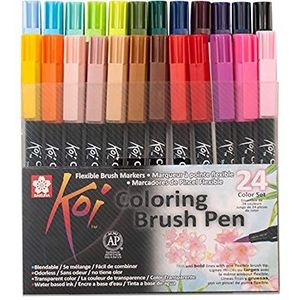 Sakura Koi Coloring Brush Pens 24-delige set, 24 penseelstiften in etui