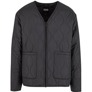 Urban Classics Gewatteerde gewatteerde jas voor heren, overgangsjas, losse pasvorm, maten S - 5XL, zwart, 4XL