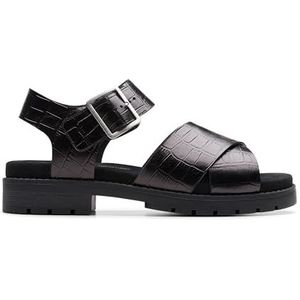 Clarks - Orinoco Cross - Sandalen - Zwart - Leer - Verstelbare Sluiting