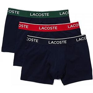 Lacoste Heren 3 Pack Casual Trunks, Blauw, S, Marien/Vert/Rouge, S