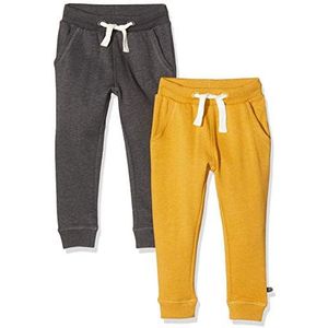 MINYMO MINYMO 2-pack sweatpants/vrijetijdsbroek voor jongens, meerkleurig (Narcissus/Sand 385), 146 EU, Meerkleurig