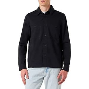 Seidensticker Men's Regular Fit shirt met lange mouwen, donkerblauw, S, donkerblauw, S