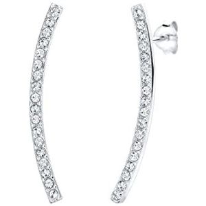 Elli damesoorstekers statement 925 sterling zilver met briljant geslepen ,kristallen