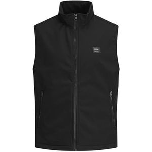 Jack & Jones JJEBASIC Softshell BW Collar Noos Herenvest, zwart, S, zwart, S