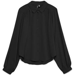 Vero Moda - Vmani Ls - T-shirt - Zwart - Lange Mouwen