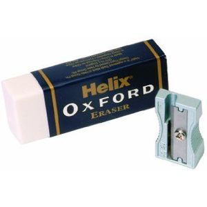 Helix Oxford gum en puntenslijper, Oxford blauw, groot