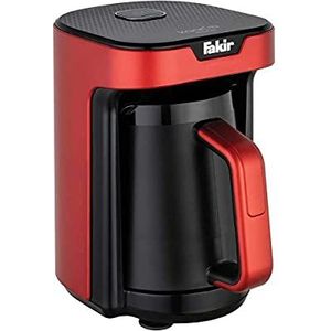 Fakir 9257001 Kaave Mono Turkse mokka-machine voor thuis en op kantoor, elektrisch koffiezetapparaat met maatlepel, one-touch-bediening, 280 ml reservoir voor 4 kopjes, rood, 535 watt