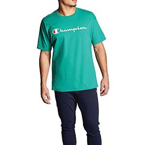 Champion Classic Block Logo T-shirt voor heren, Kelly Green, S