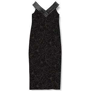 Gina Bacconi Dames Metallic Crêpe Maxi Jurk Cocktail