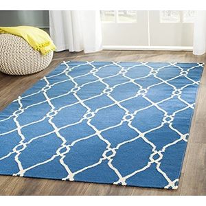 Safavieh Dhurrie tapijt, DHU415 modern 90 x 150 cm donkerblauw