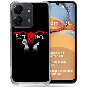 Cokitec Versterkte hoes voor Xiaomi Redmi 13C Manga Death Note Zwart