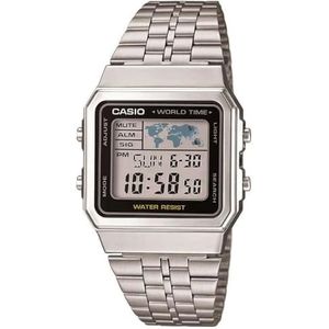 Casio Retro horloge A500WEA-1EF, zilver/grijs, Eén maat, armband
