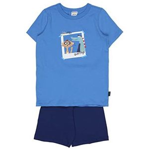 Schiesser Korte kinderpyjama voor jongens - biologisch katoen, blauw (blauw), 92 cm