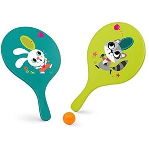B. toys B Game - 2 kleurrijke 1 bal - Active Play voor kinderen, peuters, outdoor speelgoed & games - 3 jaar + - bounce & play paddleset, BX2285Z