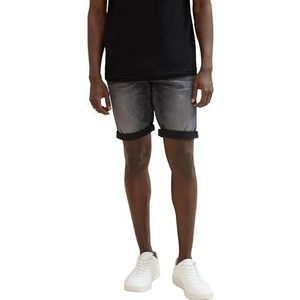 TOM TAILOR Josh Regular Denim Shorts voor heren, 10273 - Dark Stone Black Denim, 34