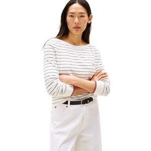 Tommy Hilfiger - Damesshirt - Lange Mouwen - All-over Motief - Katoenmix