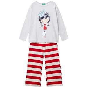 United Colors of Benetton pyjamaset voor meisjes, Grijs, 120 cm