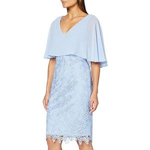 Gina Bacconi Geborduurde jurk voor dames met Cape Cocktail, Noordelijk Blauw, 36 NL