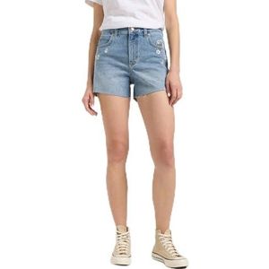 Lee - Rider - Korte Jeans - Licht- tot Middenblauw - Stonewash