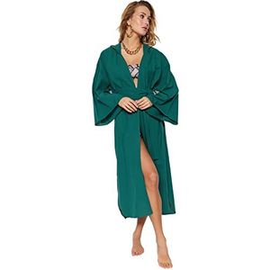 Trendyol Dames Kimono & Caftan-Groen-Regular, Groen, 34