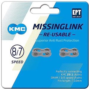 KMC X7/8 Chain Links, Collegamento Unisex Adulto, Silver, 7.1mm
