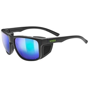 uvex sportstyle 312 CV - sportbril voor dames en heren - contrastverhogend - condensvrij gezichtsveld - black matt/green - one size