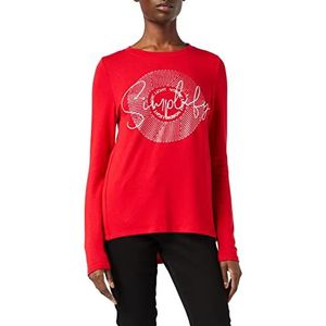 Street One T-shirt voor dames, Rood (Full Red), 44 NL