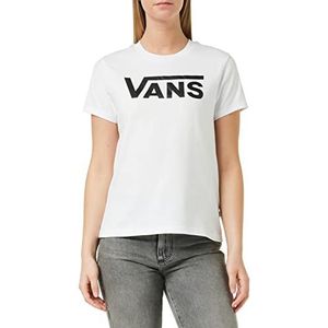 Vans Flying V Crew T-shirt voor dames, Wit (Wit Wit), XXL
