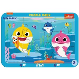 Trefl, Framepuzzels Baby, Ingelijste Puzzel Baby, Baby Haai, Vrolijke Haaien, Voor Kinderen Vanaf 2 Jaar