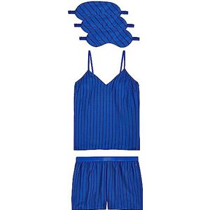Tommy Hilfiger Cami & Korte Facemaskt Set, Argyle Stripe Ultra Blauw, M