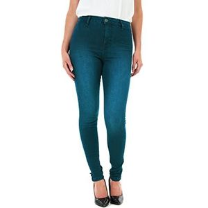 M17 Vrouwen Dames Hoge Taille Denim Jeans Skinny Fit Casual Katoenen Broek Broek Met Zakken, Vintage, 50
